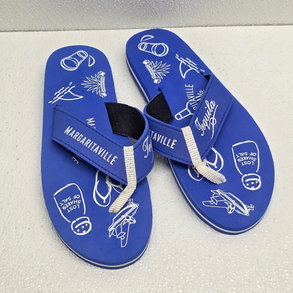 Jimmy Buffet Margaritaville Tequila Blue Womens Size 8 /‎ 9 Flip Flops